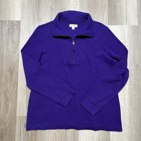 Studio Works Deep Purple Zip-Up Top - Picture 1 of 5
